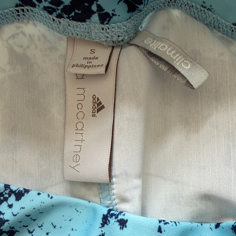 Stella McCartney x Adidas Blue Patterned Yoga Leggings - Picture 2 of 4
